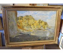 Margaret Glass, monogrammed and dated 86, pastel, "Light and Shade (cliff study, Weybourne