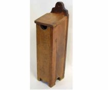 Large 19th century rustic box with sloping lifting lid, 94cms high