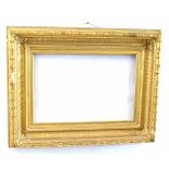 Victorian gilt gesso picture frame, rebate size 45 x 66cms