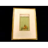 Circa 19th century or earlier Middle Eastern/Indian watercolour illustration depicting a scribe,