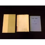 H E BATES: 3 titles: THE TREE, London, E Lahr [1930], 1st edition, Blue Moon booklet No 3,