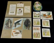 Packet containing small quantity mainly late 19th century chromolitho greetings and Christmas