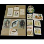 Packet containing small quantity mainly late 19th century chromolitho greetings and Christmas