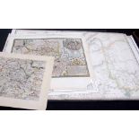 Packet containing good quantity miscellaneous engraved maps and plans, mainly 18th and 19th