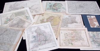 Packet approx 40 assorted maps including Europe, England and Wales etc