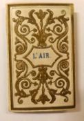 LES QUATRE ELEMENS L'AIR, [Paris]: MAULDE ET RENOU, circa 1830, 2 hand coloured engraved plates,