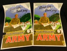 Arming an Army recruiting poster circa 1950s GOOD LIFE - GOOD PAY IN THE REGULAR ARMY, HMSO,
