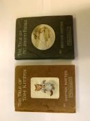 BEATRIX POTTER: 2 titles: THE TALE OF MR JEREMY FISHER, 1906, 1st edition, 27 coloured plates as