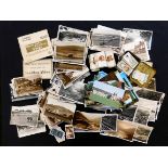 Assorted mainly UK topographical postcards including quantity more modern, + a few cigarette cards