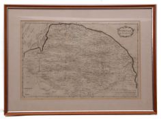ROBERT MORDEN: NORFOLK, engraved map, circa 1695, approx size 370 x 570mm, framed and glazed, the