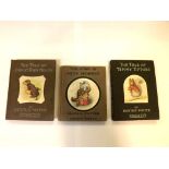 BEATRIX POTTER: 3 titles: THE TALE OF TIMMY TIPTOES, 1911, 1st edition, 27 coloured plates as called