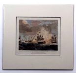 J A S MACKGOWAN & WILLIAM DAVIS, 5 hand coloured copper engravings depicting various sea battles