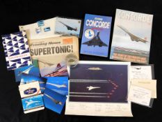 Collection assorted Concorde memorabilia