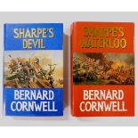 BERNARD CORNWELL: 2 titles: SHARPE'S WATERLOO, London, Collins, 1990, 1st edition, original cloth