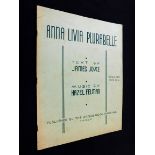 JAMES JOYCE: ANNA LIVIA PLURABELLE, text by James Joyce, music by Hazel Felman, limited edition (