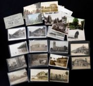 Packet circa 50 East Anglian postcards including two real photographs, "The Station, Melton
