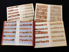 Four small stock books, good quantity GB Queen Victorian penny reds used, + a few other Victorian GB