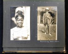 Photograph album circa 1920/1930s, East and Central Africa interest including Uganda, Paddle Steamer
