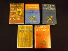 EVELYN WAUGH: 5 titles: HELENA, London, 1950, 1st edition, rebound cloth, new end papers, dust-