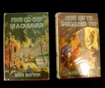 ENID BLYTON: 2 titles: FIVE GO TO SMUGGLER'S TOP, London, Hodder & Stoughton, 1950, 4th