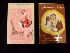 REGINA WOODEY: 2 titles: ALMENA'S DOGS, New York, 1954, 1st edition, signed and inscribed to front