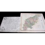 ROBERT MORDEN: LEICESTERSHIRE, engraved map [1695], approx 360 x 415mm + CHARLES SMITH: A NEW MAP OF