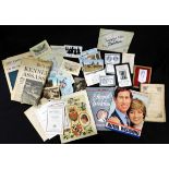 Packet assorted ephemera including early 20th century Royalty In Memoriam cards/funeral orders of