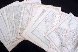 EDWARD STANFORD (PUBLISHED), approx 50 engraved hand coloured outline maps circa 1860s including