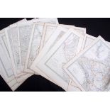 EDWARD STANFORD (PUBLISHED), approx 50 engraved hand coloured outline maps circa 1860s including