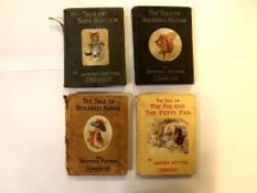 BEATRIX POTTER: 4 titles: THE TALE OF SQUIRREL NUTKIN, 1903, 1st edition, 1st or 2nd printing, a/