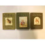BEATRIX POTTER: 3 titles: THE TALE OF TIMMY TIPTOES, New York [1911], 1st edition, 27 coloured