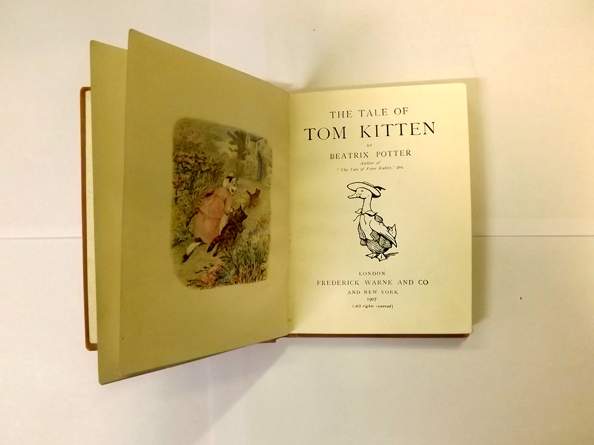 BEATRIX POTTER: THE TALE OF TOM KITTEN, 1907, 1st de luxe edition, 27 coloured plates as called for, - Image 2 of 4