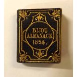 BIJOU ALMANACK 1854, London, Rock Bros and Payne, [1853], miniature book, 31 x 25mm, engraved