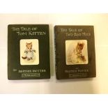 BEATRIX POTTER: 2 titles: THE TALE OF TWO BAD MICE, 1904, 1st edition, 27 coloured plates as