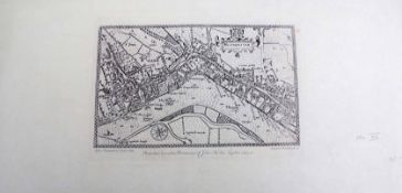 JOHN NORDEN: WESTMINSTER, facsimile reproduction plan, London Topographical Society, 1899, printed