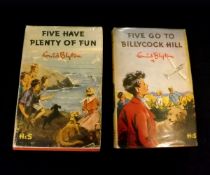 ENID BLYTON: 2 titles: FIVE GO TO BILLYCOCK HILL, London, Hodder & Stoughton, 1957, 1st edition,