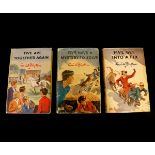 ENID BLYTON: 3 titles: FIVE GET INTO A FIX, London, Hodder & Stoughton, 1958, 1st edition,