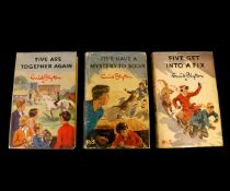 ENID BLYTON: 3 titles: FIVE GET INTO A FIX, London, Hodder & Stoughton, 1958, 1st edition,