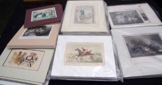 Box good quantity of engravings etc, various subjects, all mounted