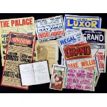 Packet music hall and theatre interest including an autograph album compiled by Miss Lillian Burgiss