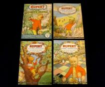 RUPERT ADVENTURE SERIES, Nos 29, 33, 34, 36, each original pictorial wraps (4)