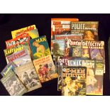 Two Packets containing assorted detective pulp magazines circa 1940s/1950s etc including two