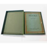 W H AUDEN: POEMS, London, Faber & Faber, 1930, 1st edition, (1000), Auden's first commercially