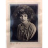 Sylvia Leonora, Lady Brooke, last Rani of Sarawak (1885-1971), mounted portrait photograph circa