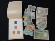 Thailand 1883 - 1928 small mint and used collection on leaves, + a small lot World Bank notes
