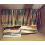 Two boxes mainly science fiction and green Penguin paperbacks