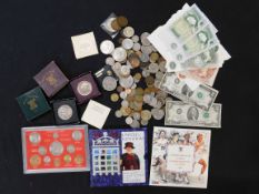Cash tin assorted mainly UK coins