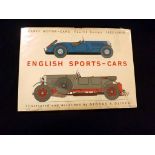 GEORGE A OLIVER: ENGLISH SPORTS-CARS: EARLY MOTOR-CARS, 4TH SERIES, London, 1967, 1st edition, 12