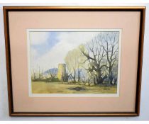 M Scarles, signed two watercolours, Norfolk landscapes, assorted sizes (2)