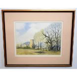 M Scarles, signed two watercolours, Norfolk landscapes, assorted sizes (2)